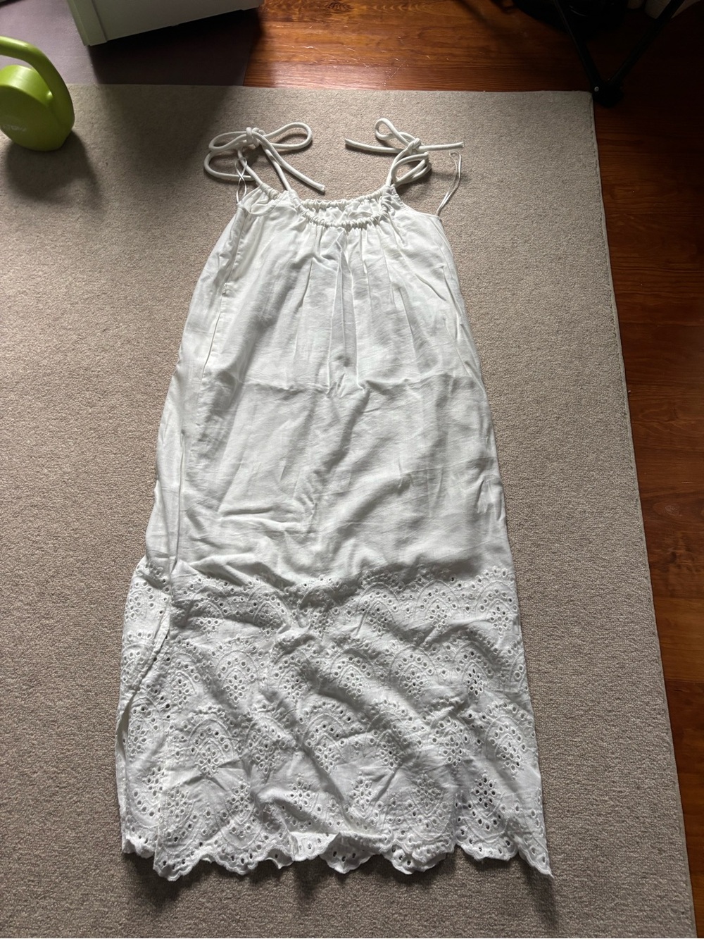 English Factory White Eyelet Tie-Shoulder Sundress